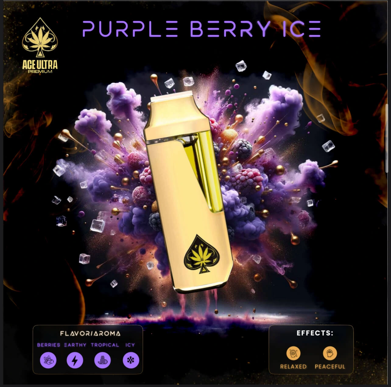 Ace Purple Berry Ice 2g Mini Disposable | Gen 4